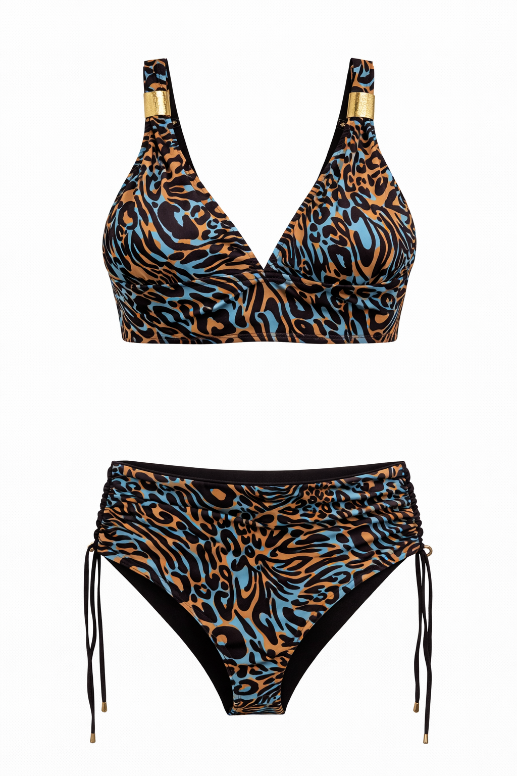 High Waist Animal Blue