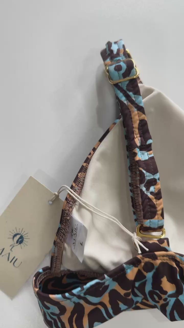 High Waist Animal Blue